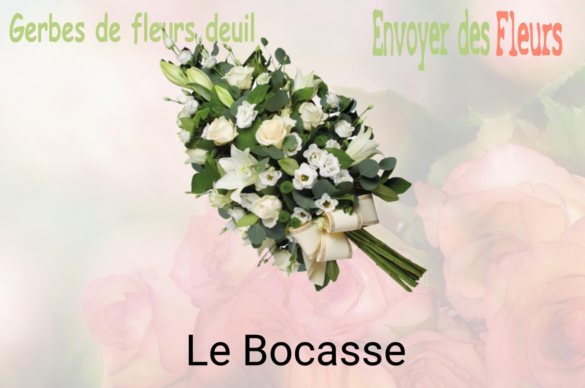 Gerbe de fleurs de deuil livrée à Le Bocasse